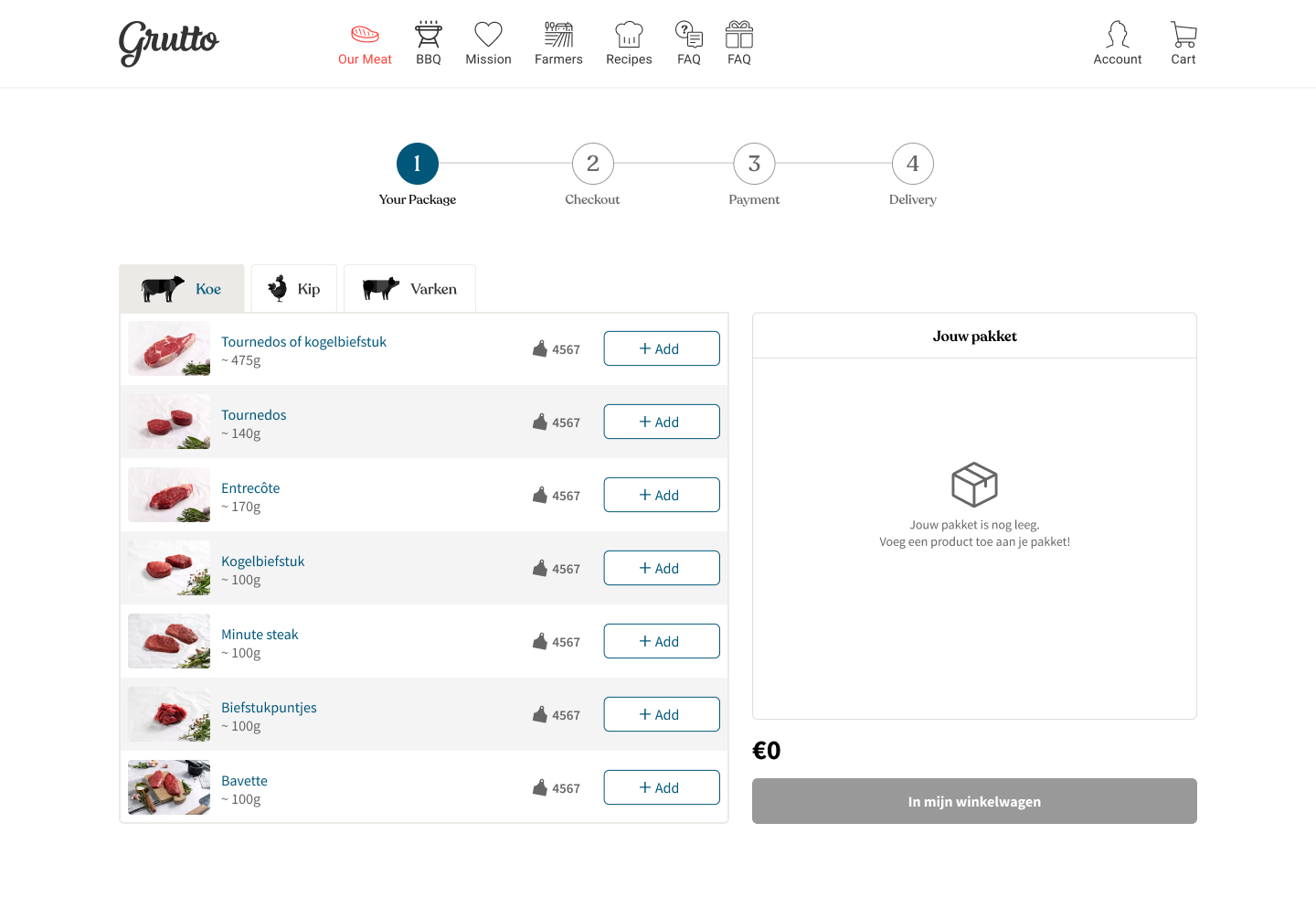 Farmshop Wireframe