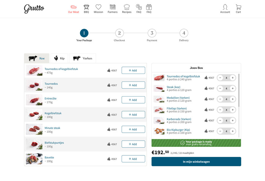 Farmshop Wireframe